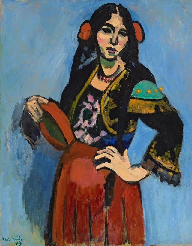 タンバリンを持つスペインの女
