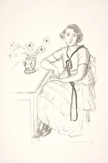 La robe jaune au ruban noir — Henri Matisse