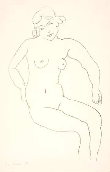 Nu assis, chevelure claire — Henri Matisse