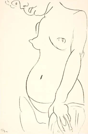 Nu de trois-quarts, une partie de la tête coupée — Henri Matisse