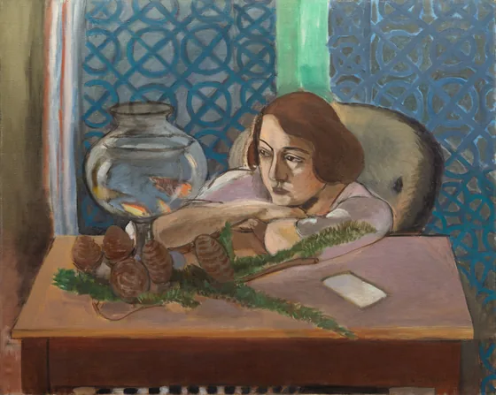 Femme devant un aquarium — Henri Matisse