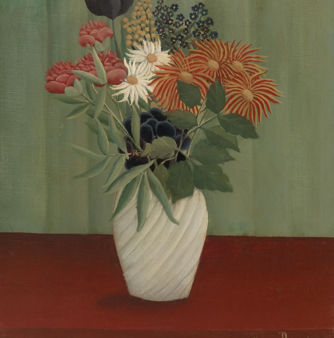 Bouquet de fleurs aux reines-marguerites et aux tokyos, Henri Rousseau
