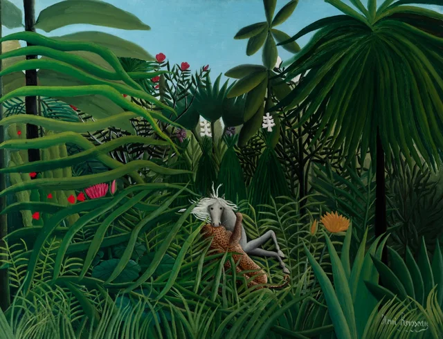 Caballo atacado por un jaguar, Henri Rousseau