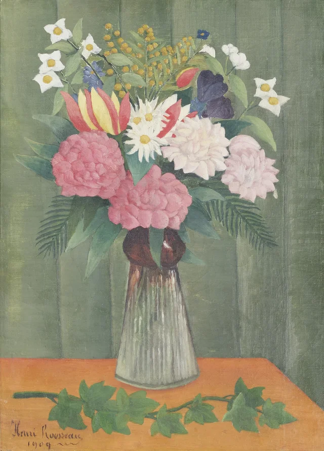 Flowers in a Vase, Henri Rousseau