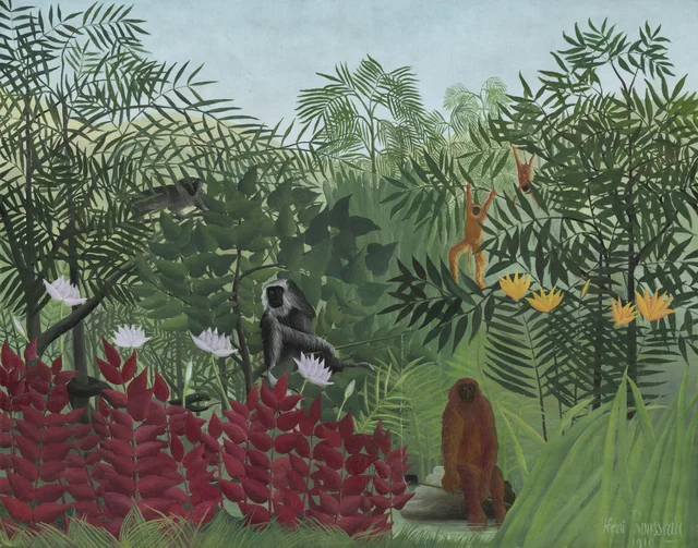 Forêt tropicale avec singes, Henri Rousseau