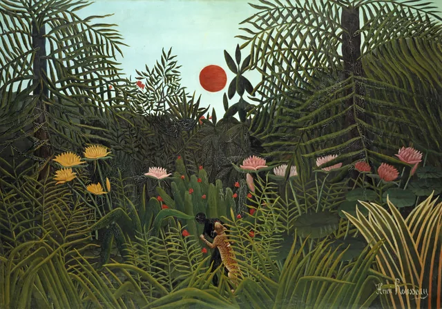 Forêt vierge au soleil couchant, Henri Rousseau