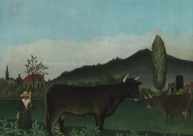 Paisaje con ganado, Henri Rousseau