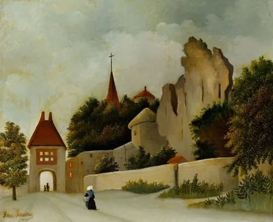 Paysage avec ruines