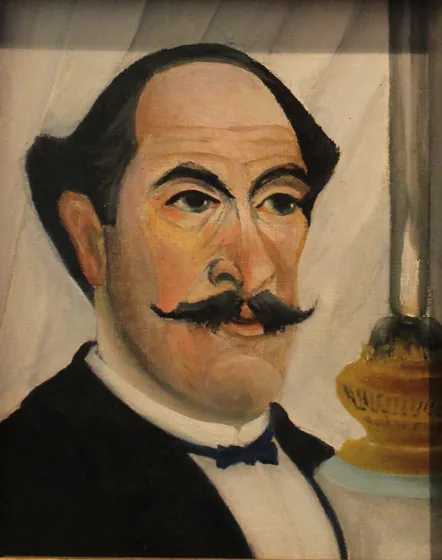 Portrait de l'artiste à la lampe