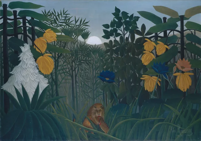 La comida del león, Henri Rousseau