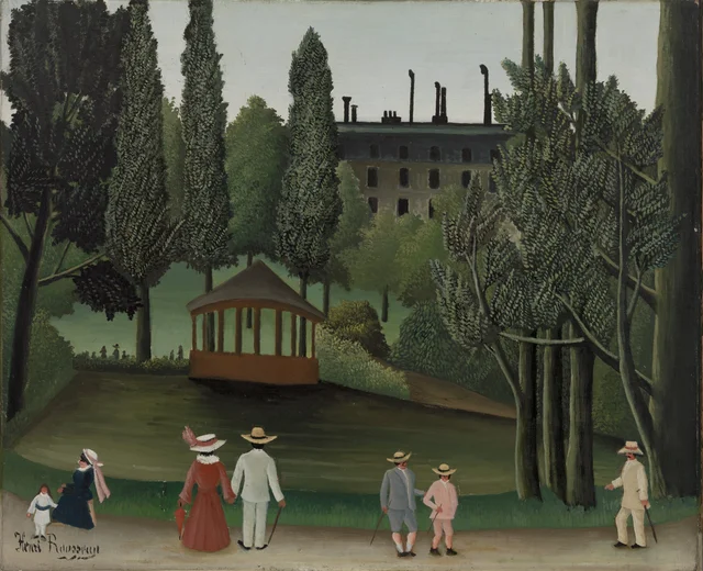 Vista del parque Montsouris, el quiosco, Henri Rousseau