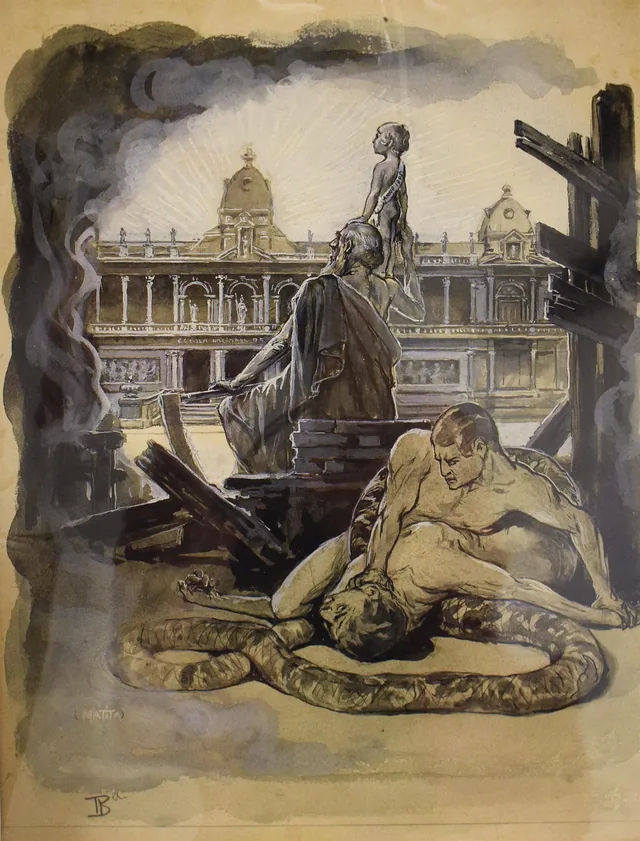 Estudo para uma ilustração da «Revista Renascença», nº 11, 1905, p. 15, Henrique Bernardelli