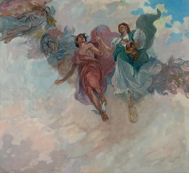 Étude pour un projet de décoration (Allégorie d'Hermès et de la Fortune), Henrique Bernardelli