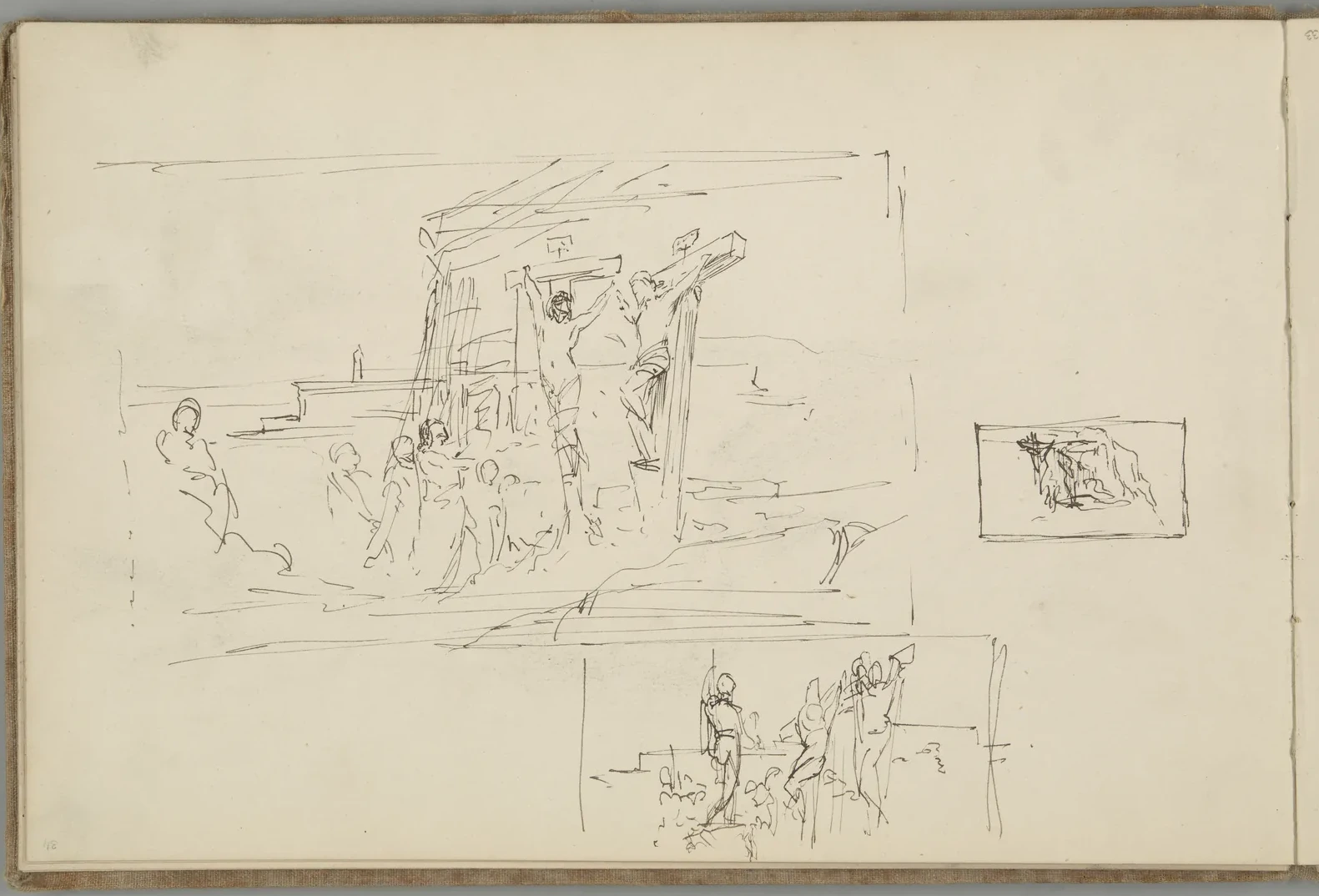Sketchbook, folio 34: sketches for “Golgotha”, ヘンリク・シェミラツキ