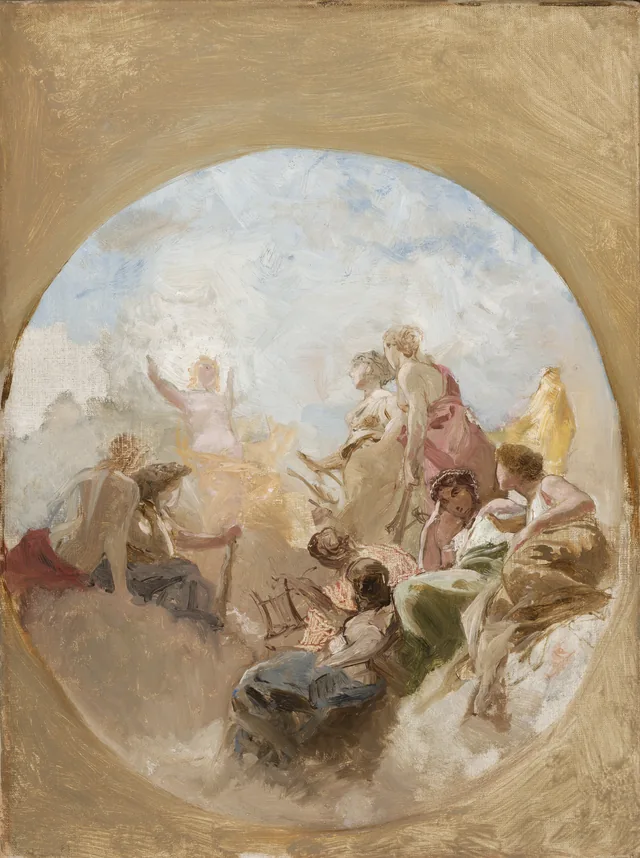 “Aurora” (“Goddess of the Dawn”), sketch for a ceiling