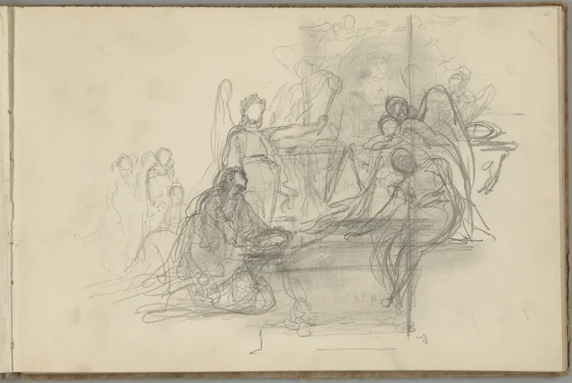 Sketchbook, folio 10: “From the Polish Women”, apotheosis of King John III Sobieski