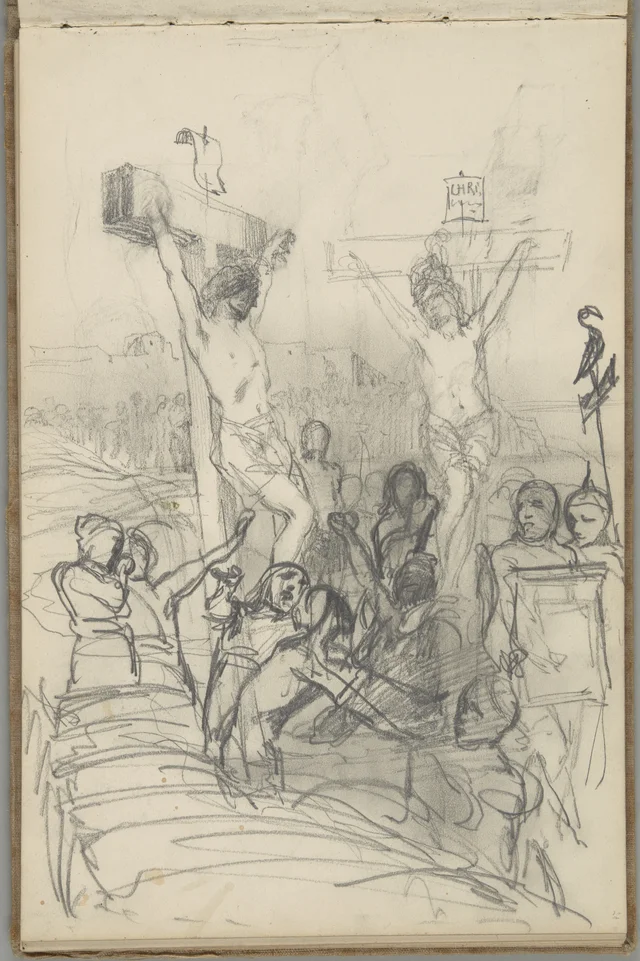 Sketchbook, folio 21: sketch for “Golgotha”