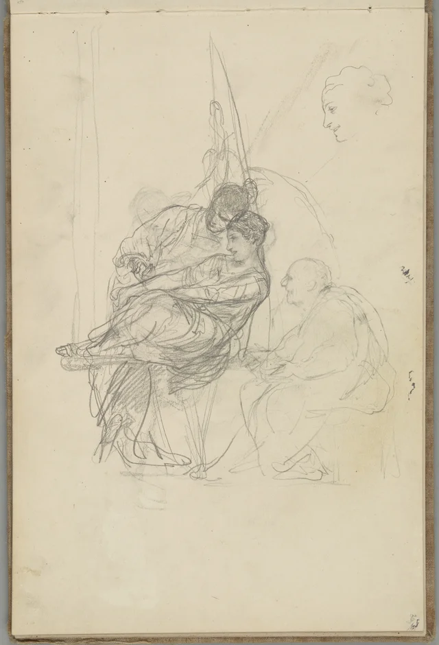 Sketchbook, folio 30: sketch for “Night in Pompeii”