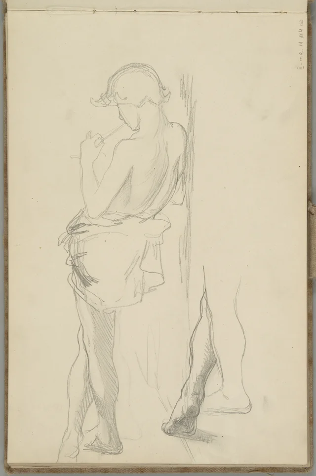 Sketchbook, folio 33: studies of a boy for “At the Spring”