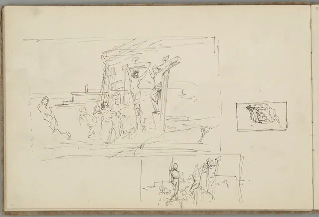 Sketchbook, folio 34: sketches for “Golgotha”