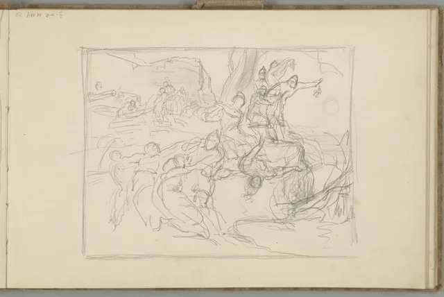 Sketchbook, folio 38: sketch for “The Wake of Sviatoslav's Warriors”