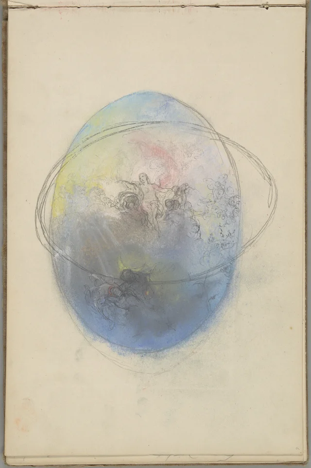 Sketchbook, folio 6: design for the ceiling “Aurora”