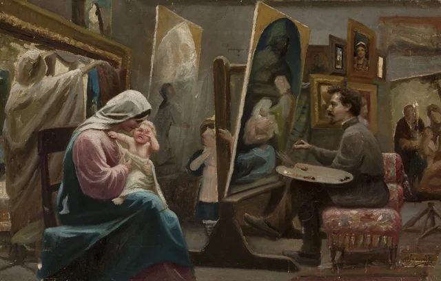 En el taller del pintor, Henryk Siemiradzki