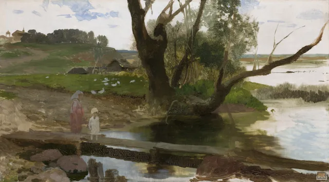 View of the Świsłocz River, Henryk Siemiradzki