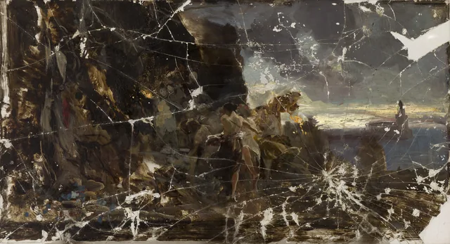 Capri in the Reign of Tiberius, sketch for the painting