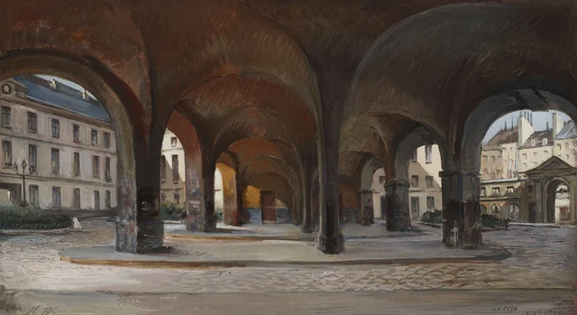 Arcades de l'hôpital de la Charité en 1904, Herminie Waternau