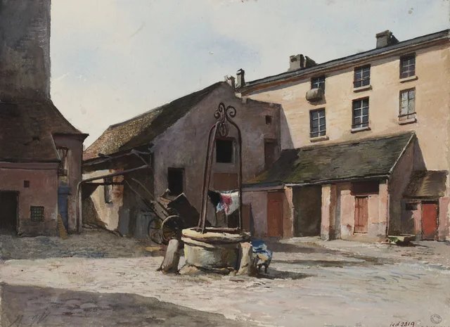 Cour de ferme rue Saint-Jacques, Herminie Waternau