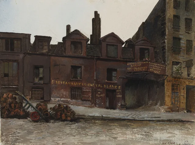 Entrée de l'auberge du Cheval Blanc rue Mazet en 1898, Herminie Waternau