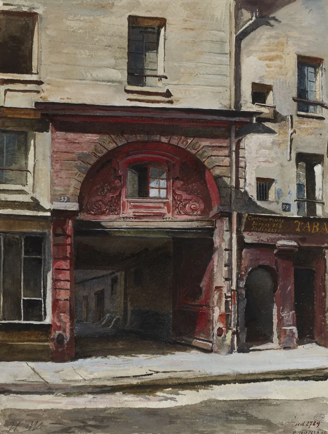 Entrée du Château Rouge, rue Galande, en 1898, Herminie Waternau