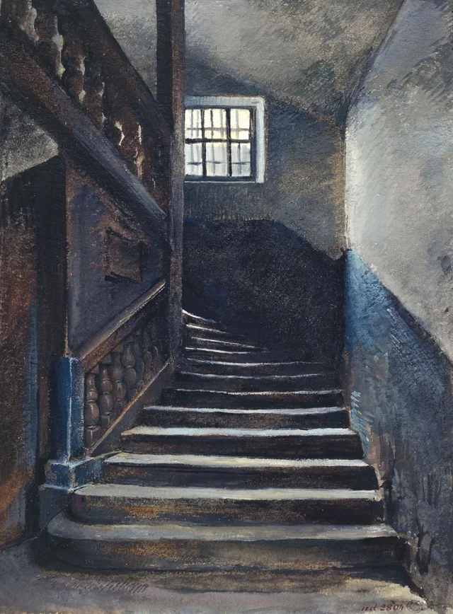 Escalier à Sainte-Pélagie en 1901, Herminie Waternau