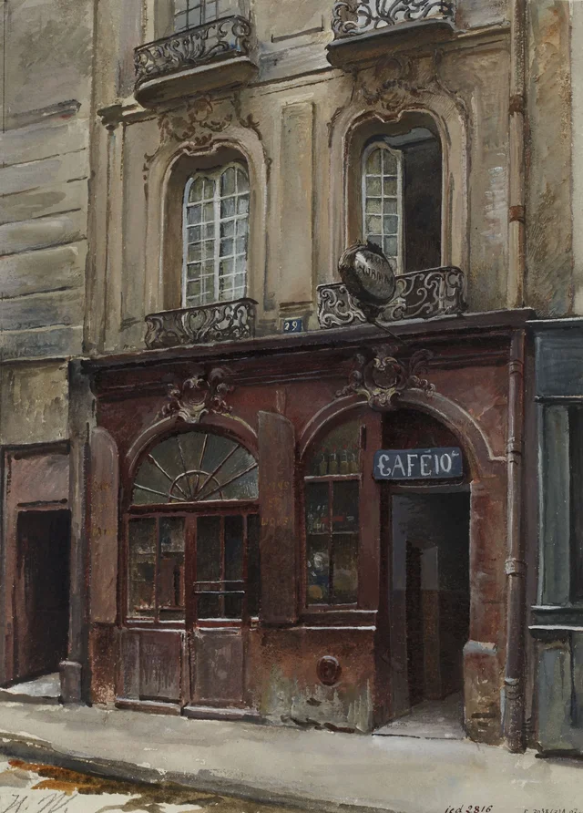 Hôtel situé au 29 de la rue de la Parcheminerie en 1898, Herminie Waternau