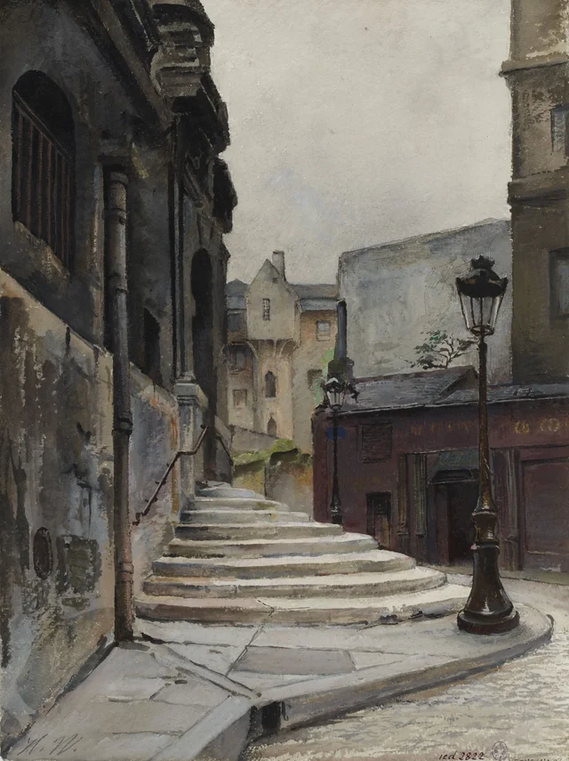 Marches de l'église Saint-Étienne-du-Mont en 1898, Herminie Waternau
