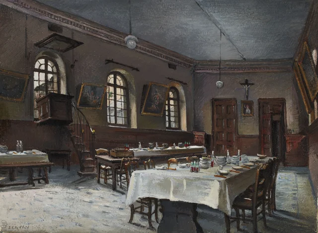 Refectory in a Convent, Perhaps of the Sisters of Saint Thomas of Villanova, Herminie Waternau