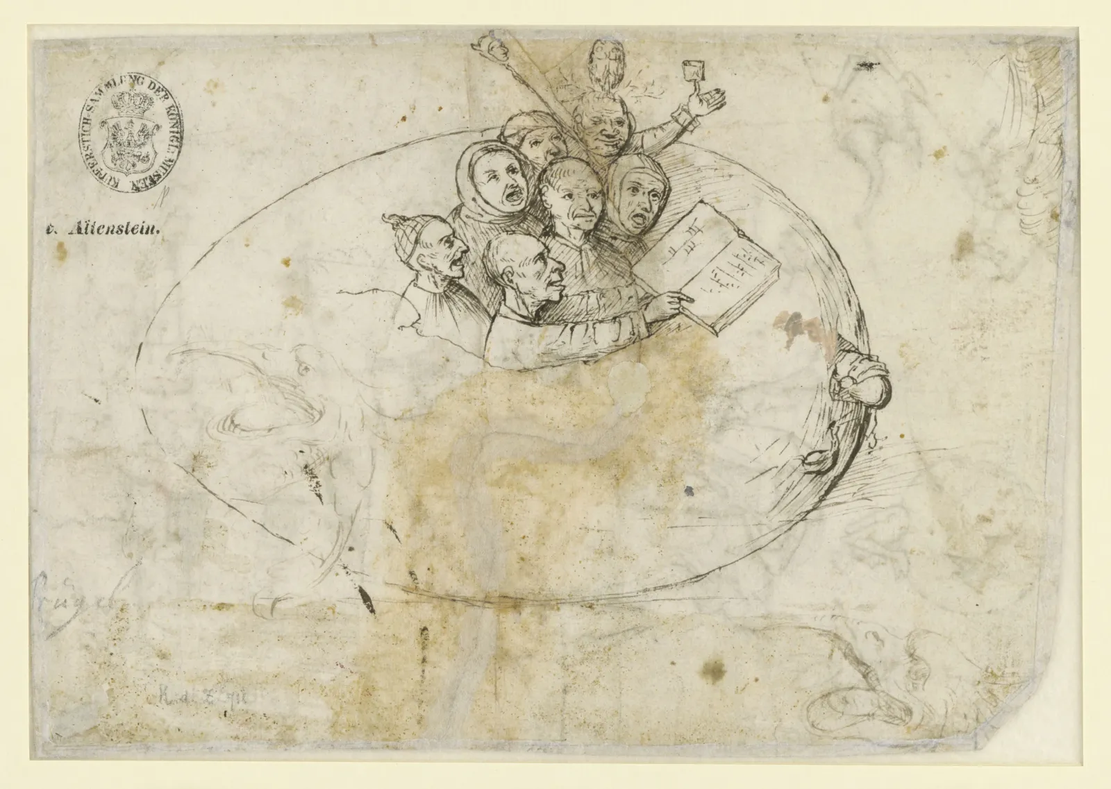 Concert in an Egg (verso), Hieronymus Bosch