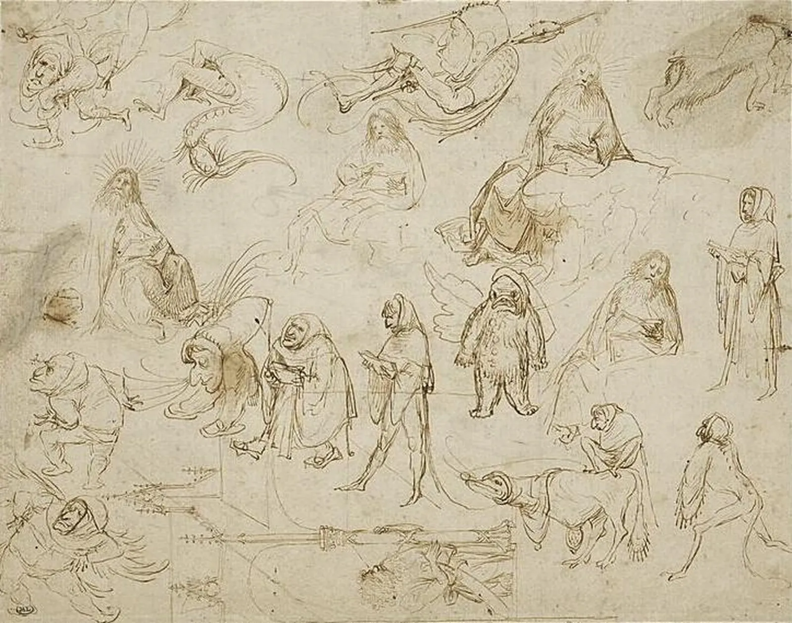Croquis pour une tentation de saint Antoine, Hieronymus Bosch