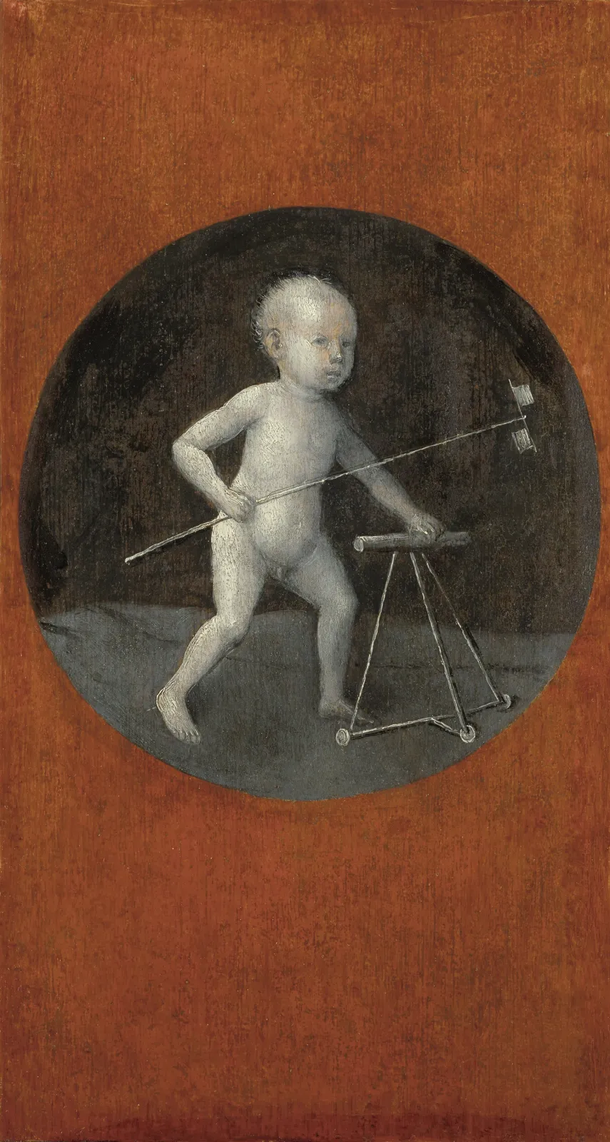 Enfant avec moulin à vent et déambulateur, Hieronymus Bosch