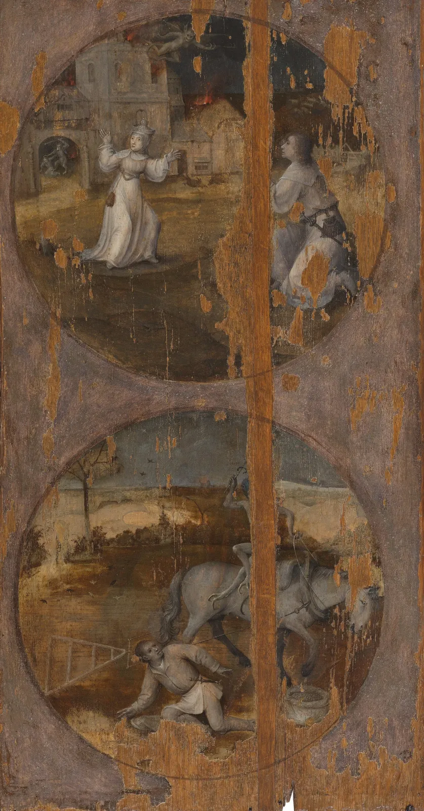 Twee medaillons met symbolisch-religieuze voorstellingen, Hieronymus Bosch