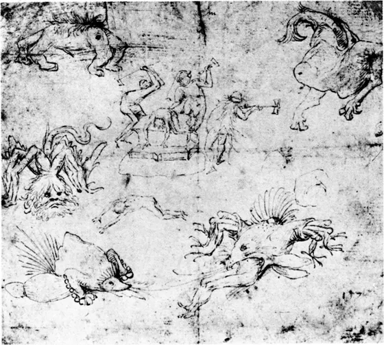 Hell scene and monsters