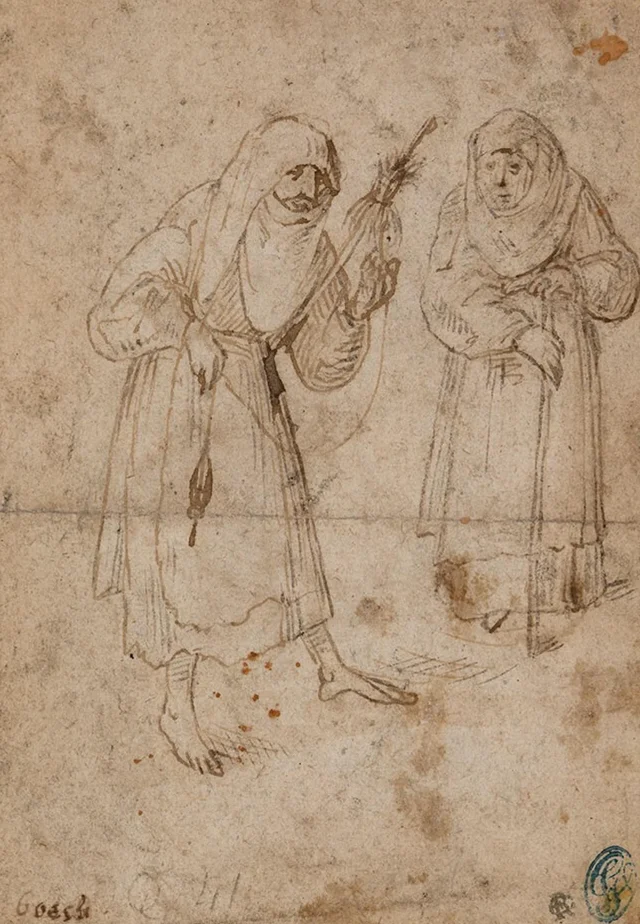 Una hilandera y una anciana, Hieronymus Bosch