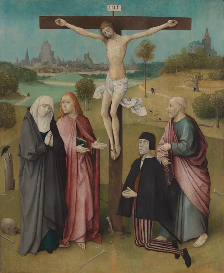 Crucifixion avec un donateur