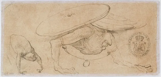 Two fantasy creatures (verso)