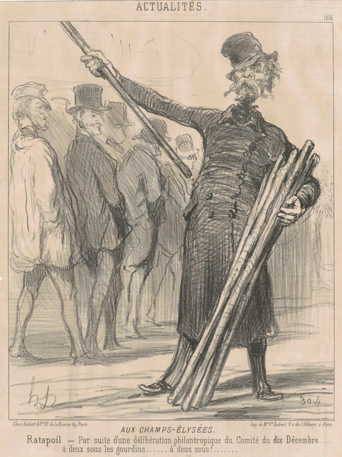 Ratapoil on the Champs-Elysees, Honoré Daumier
