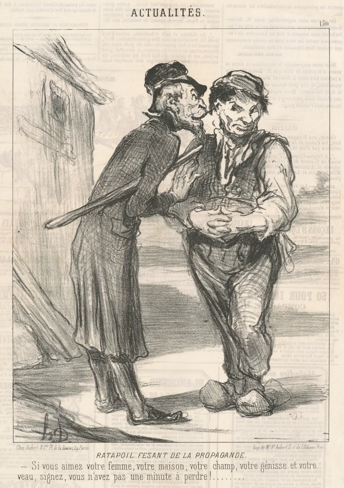 Ratapoil Spreading Propaganda, Honoré Daumier