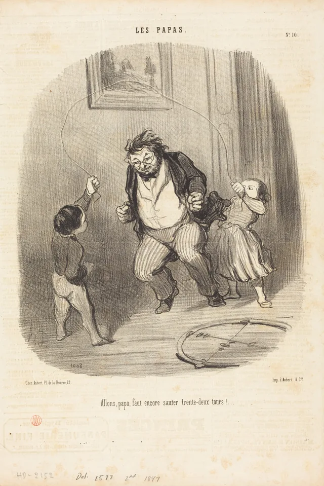Allons, papa... encore... trente-deux tours!..., Honoré Daumier
