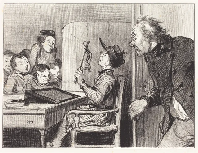 Just Wait... I'll Teach You About Schoolmasters, Honoré Daumier