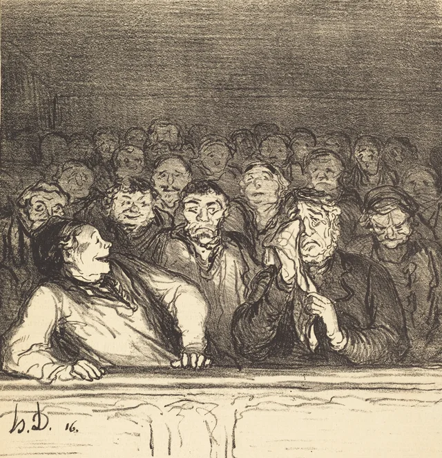 Decline of Drama in 1866, Honoré Daumier